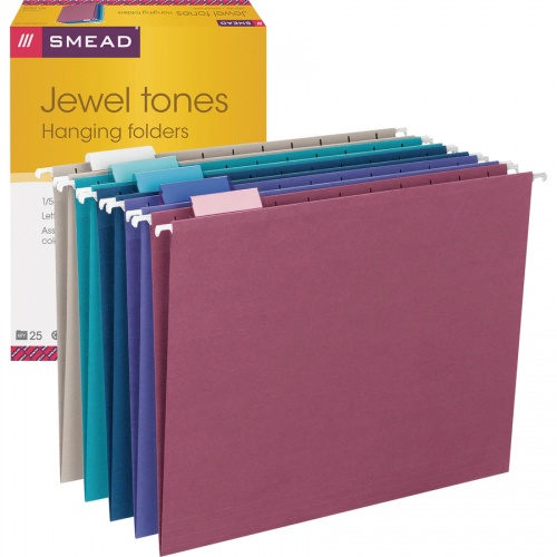 Smead Colored 1/5 Tab Cut Letter Recycled Hanging Folder (64056)