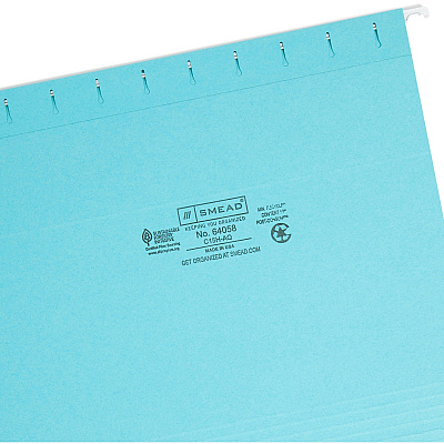 Smead Colored 1/5 Tab Cut Letter Recycled Hanging Folder (SMD64058)