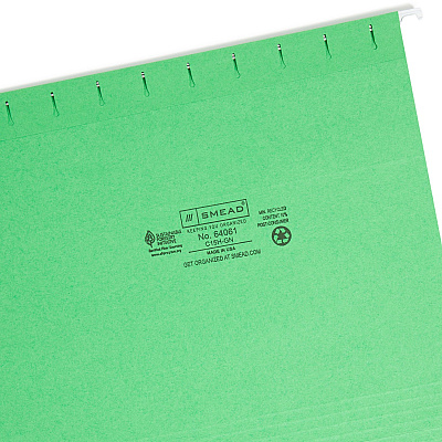 Smead Colored 1/5 Tab Cut Letter Recycled Hanging Folder (SMD64061)
