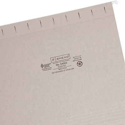 Smead Colored 1/5 Tab Cut Letter Recycled Hanging Folder (SMD64063)