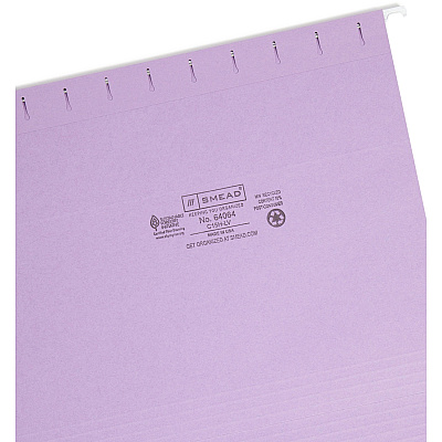 Smead Colored 1/5 Tab Cut Letter Recycled Hanging Folder (SMD64064)