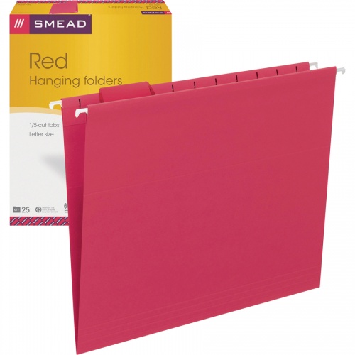 Smead Colored 1/5 Tab Cut Letter Recycled Hanging Folder (64067)