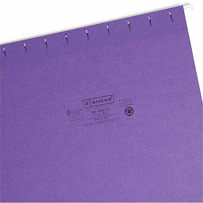 Smead 1/5 Tab Cut Letter Recycled Hanging Folder (SMD64072)