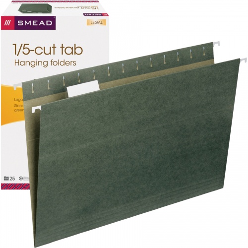 Smead 1/5 Tab Cut Legal Recycled Hanging Folder (64155)
