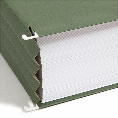 Smead Hanging File Pockets, 3-1/2 Inch Expansion, Letter Size, Standard Green, 10 Per Box (SMD64220)