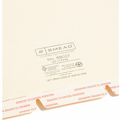 Smead Self-Adhesive Folder Dividers with Twin-Prong Fastener (SMD68027)