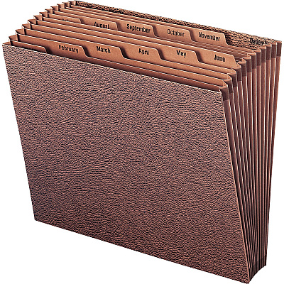 Smead TUFF Expanding File, Monthly (Jan.-Dec.) 12 Pockets, Letter Size, Redrope-Printed Stock (SMD70488)