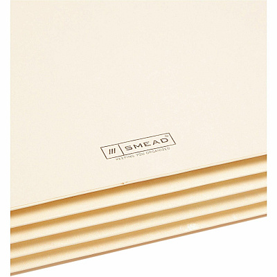 Smead End Tab File Pocket, Reinforced Straight-Cut Tab, 3-1/2" Expansion, Fully-Lined Gusset, Letter Size, Manila, 10 per Box (SMD75164)