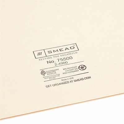 Smead Straight Tab Cut Letter Recycled File Jacket (SMD75500)