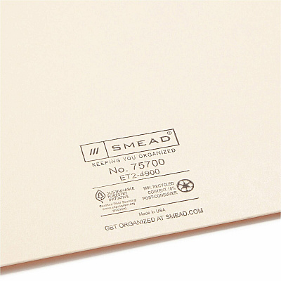 Smead Straight Tab Cut Letter Recycled File Jacket (SMD75700)