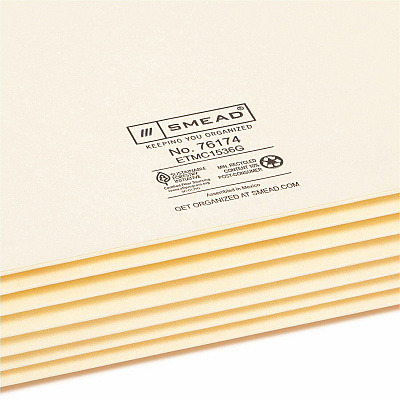 Smead Straight Tab Cut Legal Recycled File Pocket (SMD76174)