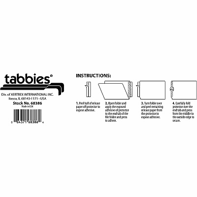 Tabbies Wrap Around Folder End Tabs (TAB68386)