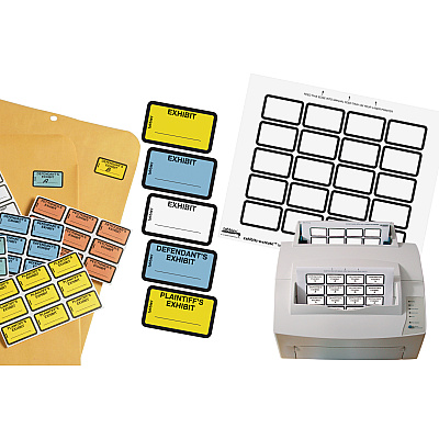 Tabbies Legal Exhibits-U-Create 1" Labels (TAB48090)