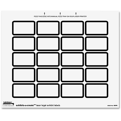 Tabbies Legal Exhibits-U-Create 1" Labels (TAB48090)