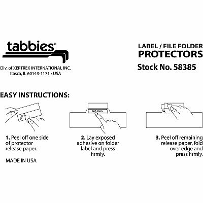 Tabbies Self-adhesive File Folder Label Protectors (TAB58385)
