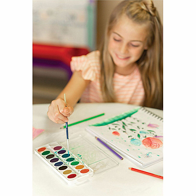Prang 16 Oval Semi-Moist Watercolors (DIX16000)