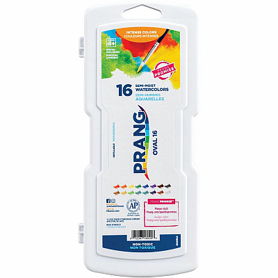 Prang 16 Oval Semi-Moist Watercolors (DIX16000)