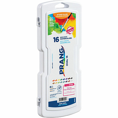 Prang 16 Oval Semi-Moist Watercolors (DIX16000)