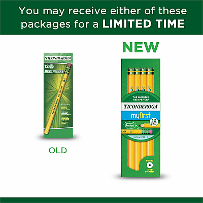 Ticonderoga Beginner No. 2 Pencils with Erasers (DIX13308)