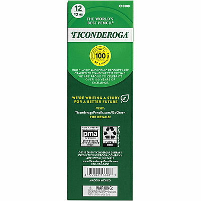Ticonderoga Beginner No. 2 Pencils with Erasers (DIX13308)
