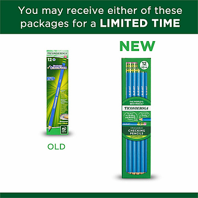 Ticonderoga Pre-Sharpened Erasable Checking Pencils (DIX14209)