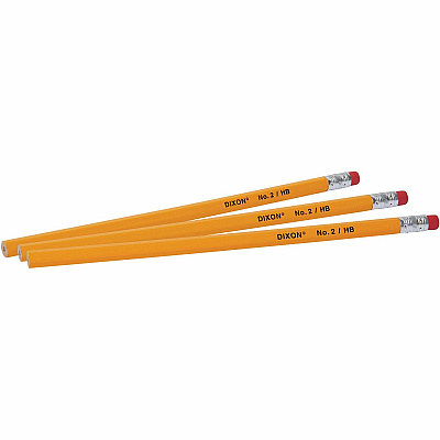 Dixon Woodcase No.2 Eraser Pencils (DIX14412)