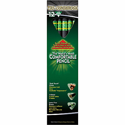Ticonderoga Tri-Conderoga Wood-Cased Pencils with Sharpener (DIX22500)