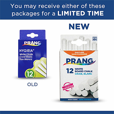 Prang White Chalk Sticks (DIX31144)