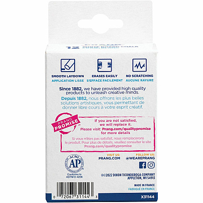 Prang White Chalk Sticks (DIX31144)
