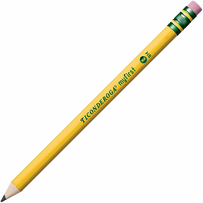 Ticonderoga My First Pre-Sharpened No. 2 Pencils with Erasers (DIX33312)