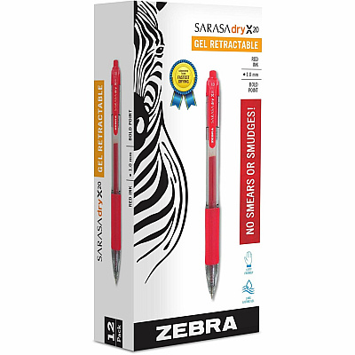 Zebra SARASA dry X20 Retractable Gel Pen (ZEB46830)