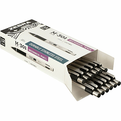 Zebra STEEL 3 Series M-301 Mechanical Pencil (ZEB54010)