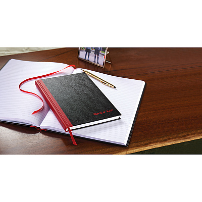 Black n' Red Casebound Ruled Notebooks - A4 (JDKD66174)