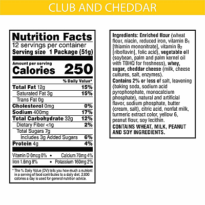 Keebler Club Crackers with Cheddar Cheese (KEB21163)