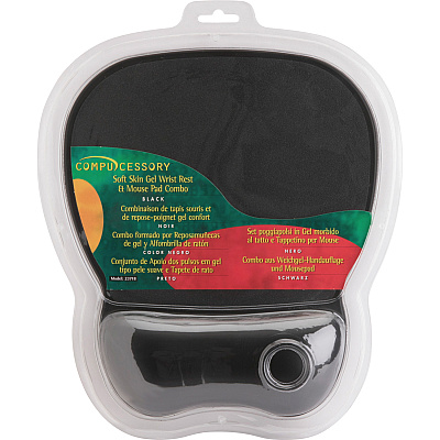 Compucessory Soft Skin Gel Wrist Rest & Mouse Pad (CCS23718)