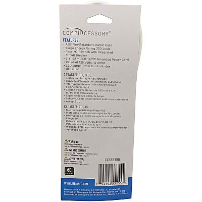 Compucessory 6-Outlet Power Strips (CCS55155)