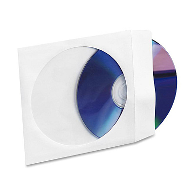 Compucessory CD/DVD White Window Envelopes (CCS26501)