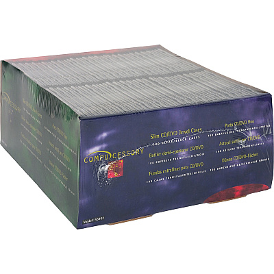 Compucessory Slim CD/DVD Jewel Cases (CCS55401)