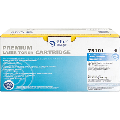 Elite Image Remanufactured Laser Toner Cartridge - Alternative for HP 12A (Q2612A) - Black - 1 Each (ELI75101)