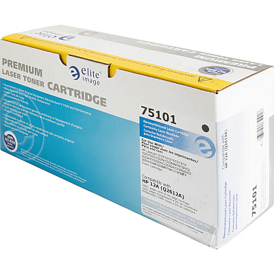 Elite Image Remanufactured Laser Toner Cartridge - Alternative for HP 12A (Q2612A) - Black - 1 Each (ELI75101)