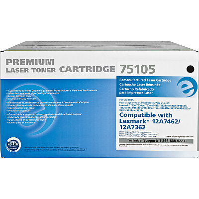 Elite Image Remanufactured Toner Cartridge - Alternative for Lexmark (12A7462) (ELI75105)