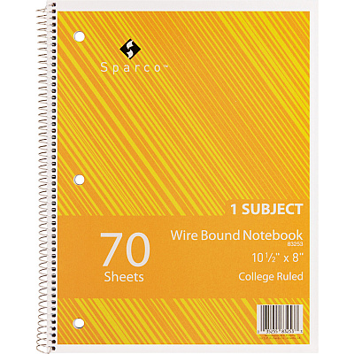 Sparco Wirebound Notebook (SPR83253)