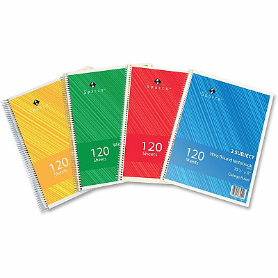Sparco Wirebound College Ruled Notebooks (SPR83254)