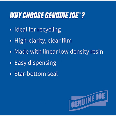 Genuine Joe Clear Trash Can Liners (GJO01011)