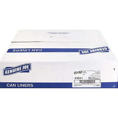 Genuine Joe Clear Trash Can Liners (GJO01011)