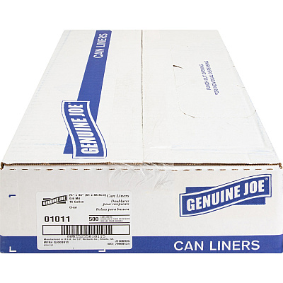 Genuine Joe Clear Trash Can Liners (GJO01011)