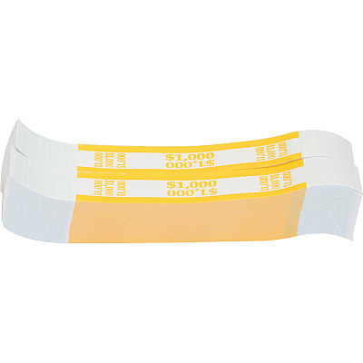Sparco White Kraft ABA Bill Straps (SPRBS1000WK)