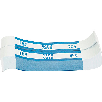 Sparco White Kraft ABA Bill Straps (SPRBS100WK)