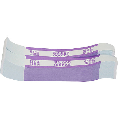 Sparco White Kraft ABA Bill Straps (SPRBS2000WK)