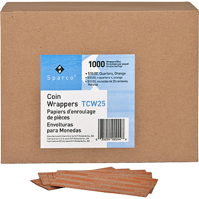 Sparco Flat Coin Wrappers (SPRTCW25)